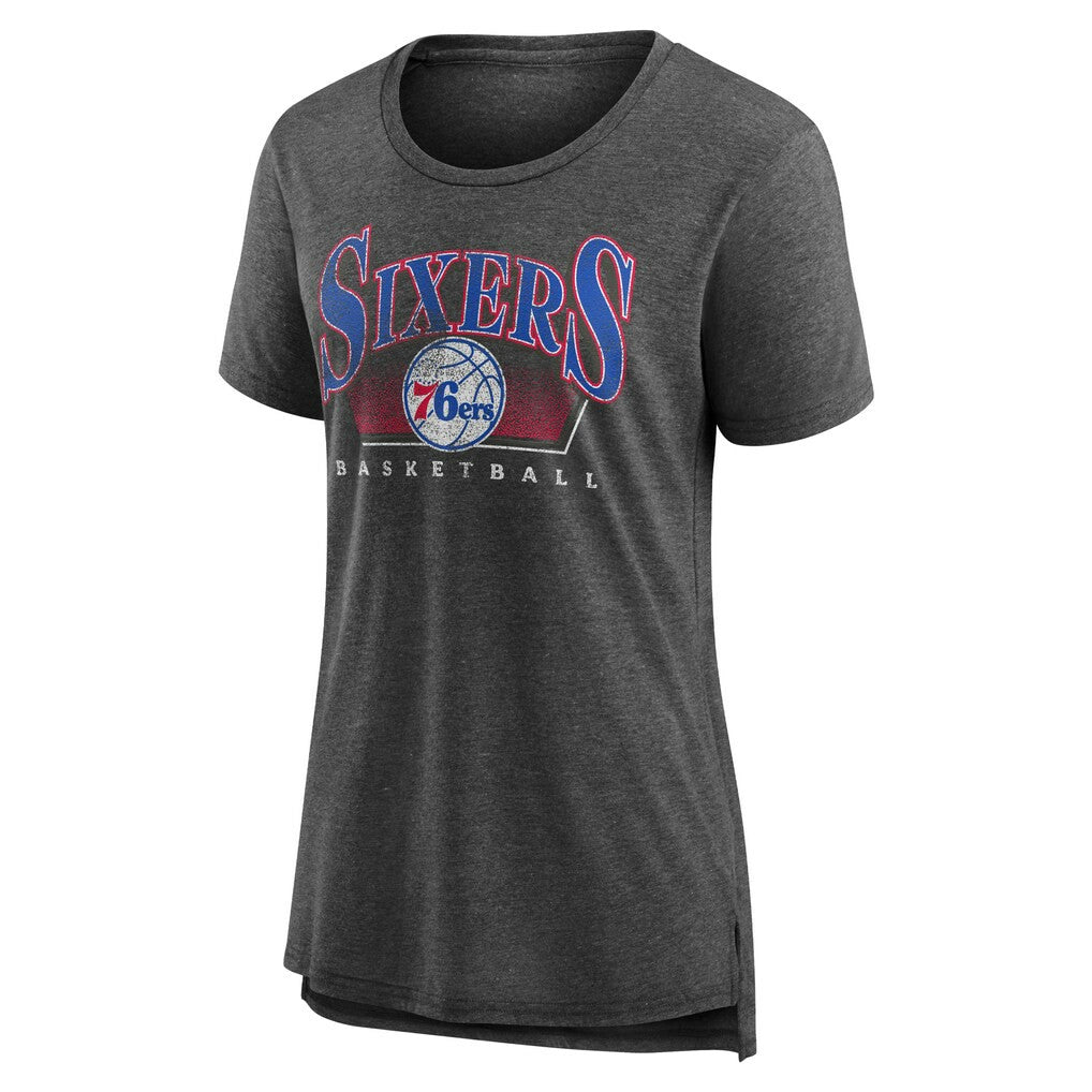 Gray Philadelphia 76ers Women's Selection Tri-Blend T-Shirt | NBA
