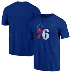 Royal Philadelphia 76ers Distressed Tri-Blend T-Shirt | NBA
