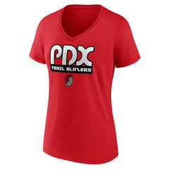 Red Portland Trail Blazers Women's Team Pride V-Neck T-Shirt | NBA