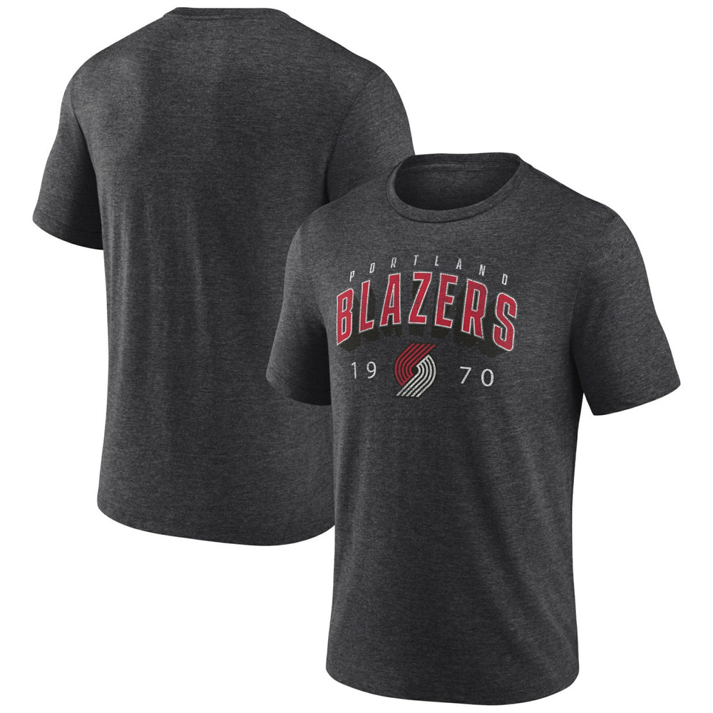 Charcoal Portland Trail Blazers Backboard Tri-Blend T-Shirt | NBA
