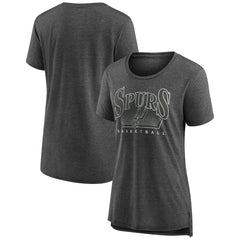 Gray San Antonio Spurs Women's Selection Tri-Blend T-Shirt | NBA
