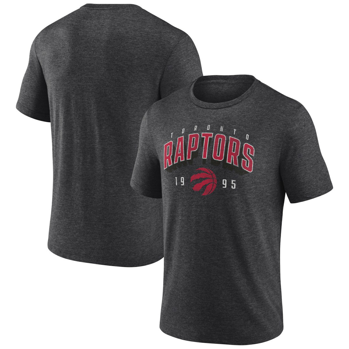 Charcoal Toronto Raptors Backboard Tri-Blend T-Shirt | NBA