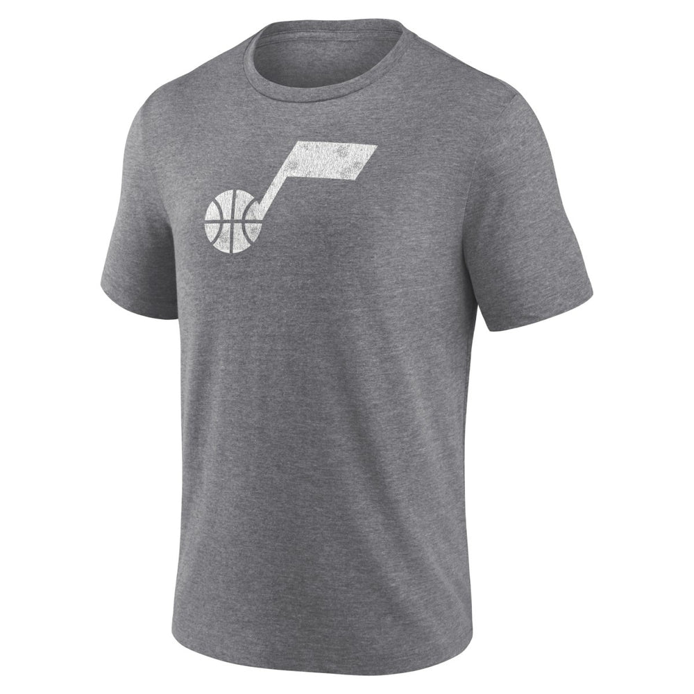 Heather Gray Utah Jazz Distressed Tri-Blend T-Shirt | NBA