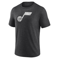 Charcoal Utah Jazz Distressed Tri-Blend T-Shirt | NBA