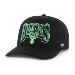 Black Milwaukee Bucks '47 Every Time Past Champs Hitch Adjustable Hat | NBA