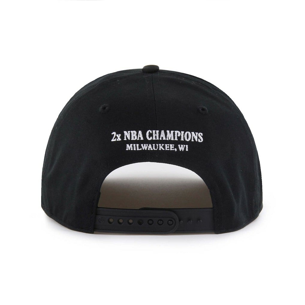 Black Milwaukee Bucks '47 Every Time Past Champs Hitch Adjustable Hat | NBA