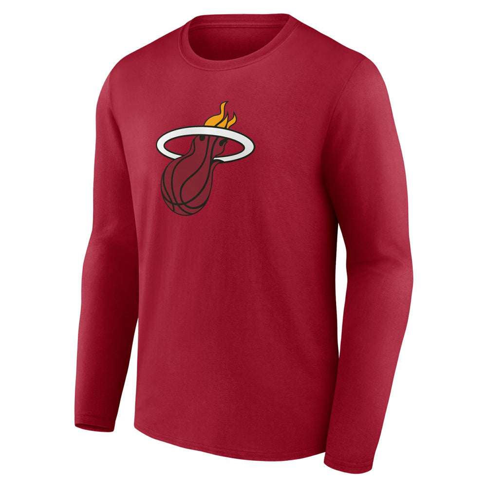 Red Miami Heat Primary Logo Long Sleeve T-Shirt | NBA