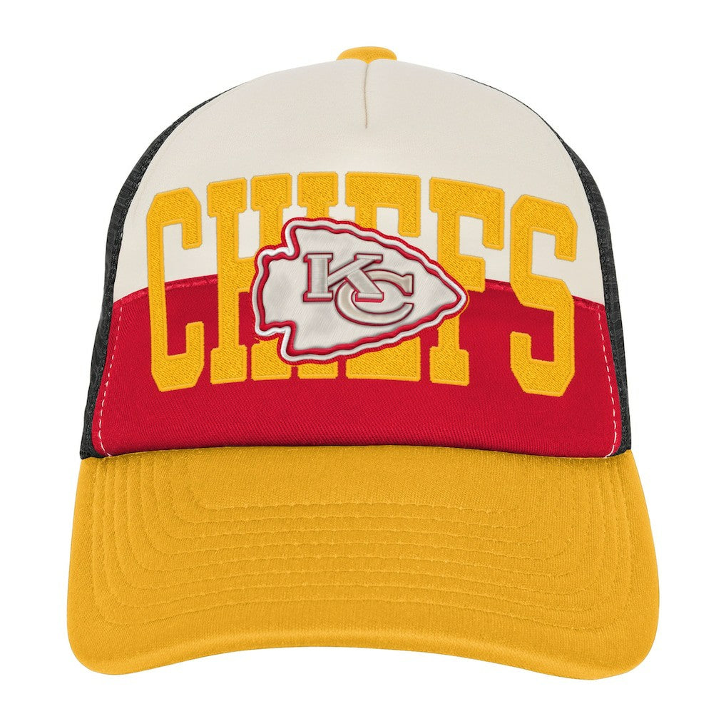 Kansas City Chiefs Youth Modern Fan Trucker Adjustable Hat | NFL Outlet