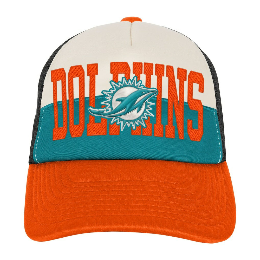 Miami Dolphins Youth Modern Fan Trucker Adjustable Hat | NFL Outlet