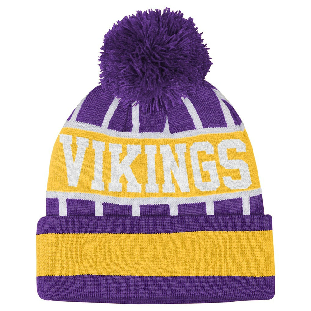 Minnesota Vikings Outerstuff Youth Go Fast Cuffed Knit Hat with Pom | NFL New