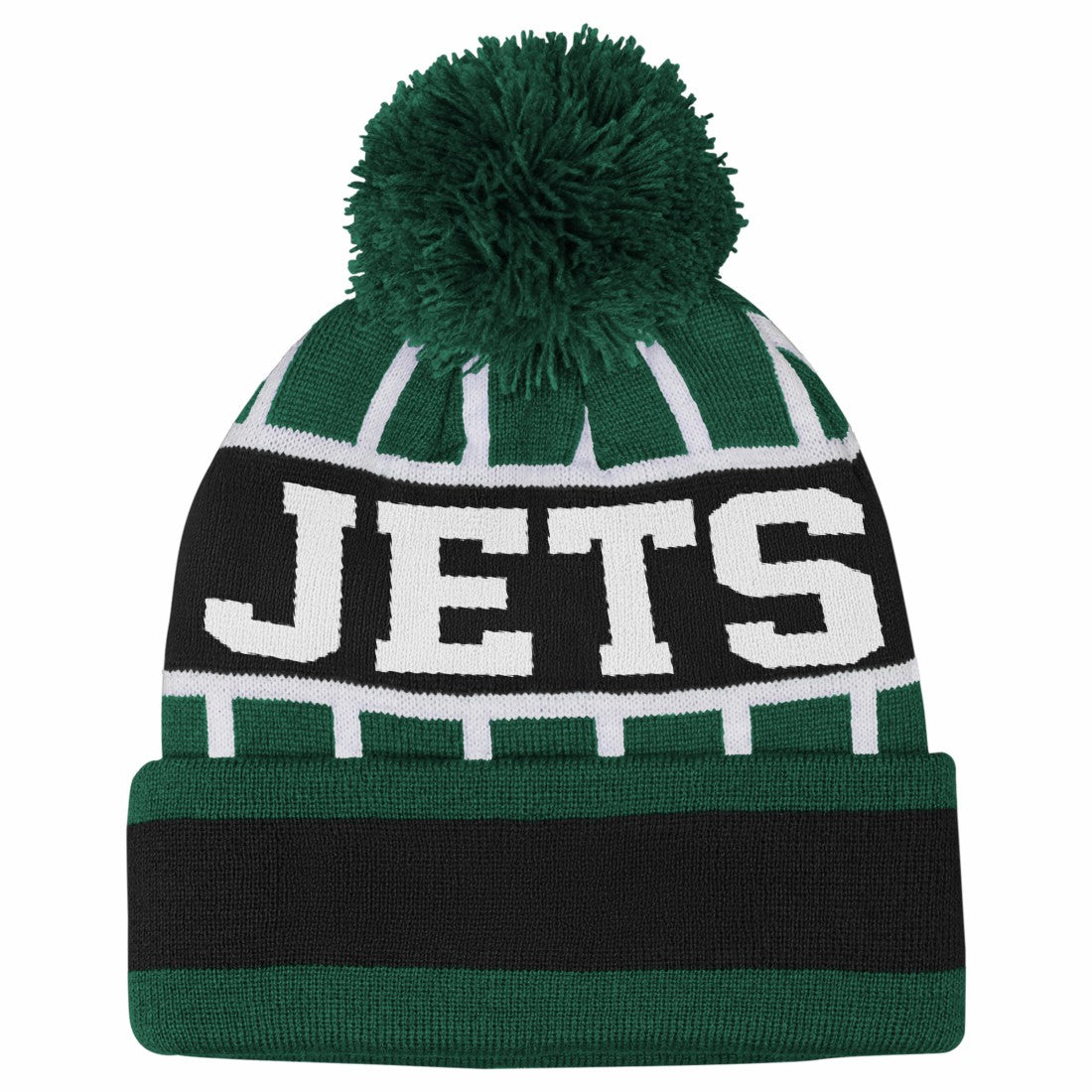 New York Jets Outerstuff Youth Go Fast Cuffed Knit Hat with Pom | NFL Discount