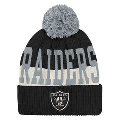 Las Vegas Raiders Outerstuff Youth Modern Fan Cuffed Knit Hat with Pom | NFL US
