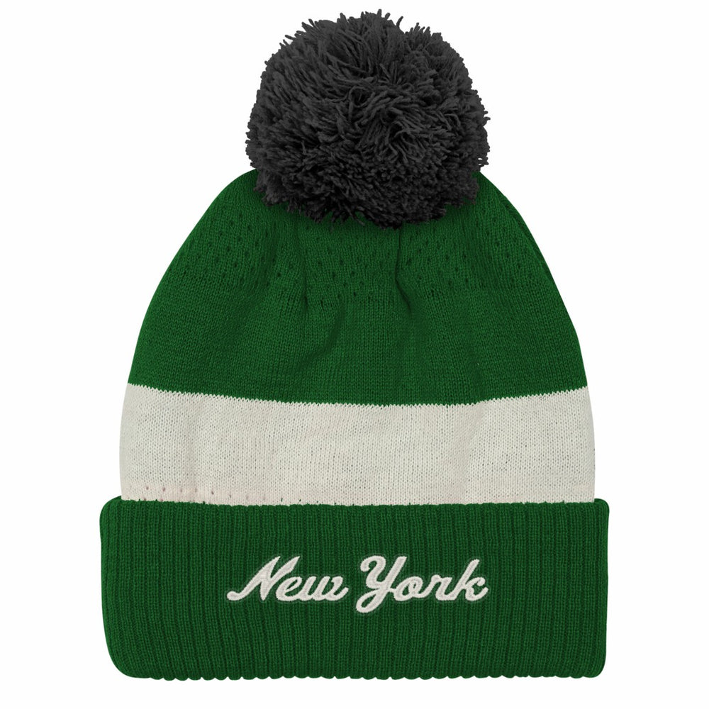 New York Jets Outerstuff Youth Modern Fan Cuffed Knit Hat with Pom | NFL On sale