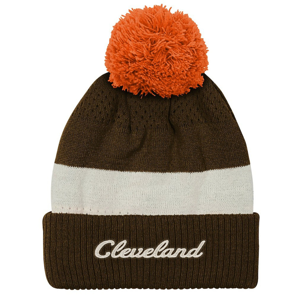 Cleveland Browns Outerstuff Youth Modern Fan Cuffed Knit Hat with Pom | NFL On sale