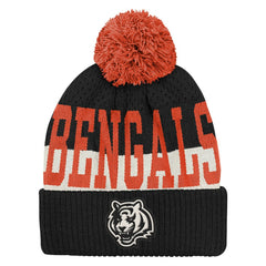 Cincinnati Bengals Outerstuff Youth Modern Fan Cuffed Knit Hat with Pom | NFL US