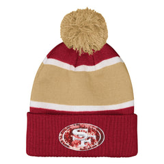 San Francisco 49ers Outerstuff Girls Let's Play Cuffed Knit Hat with Pom | NFL US