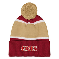 San Francisco 49ers Outerstuff Girls Let's Play Cuffed Knit Hat with Pom | NFL US