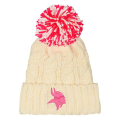 Minnesota Vikings Outerstuff Girls Cable Cuffed Knit Hat with Pom | NFL Near me