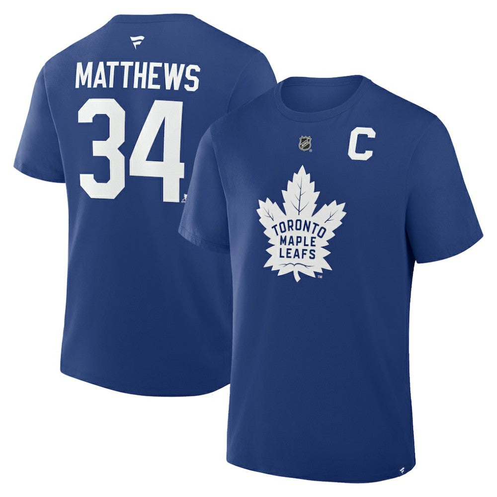 Auston Matthews Toronto Maple Leafs Fanatics Authentic Stack Name & Number T-Shirt -  NHL T-shirts