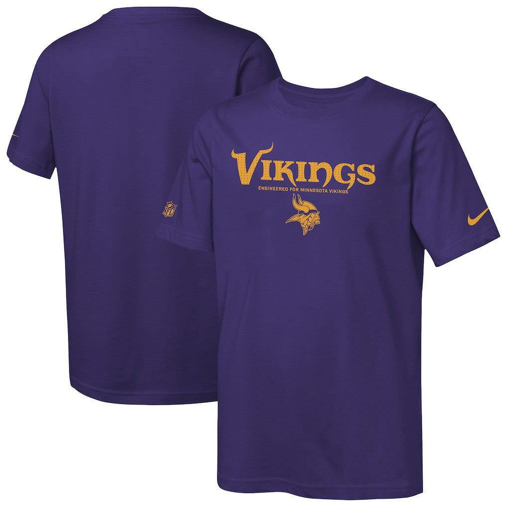 Minnesota Vikings Youth Sideline Team Issue T-Shirt | NFL US