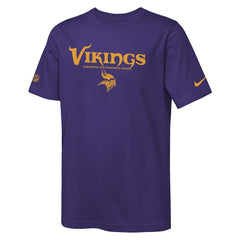 Minnesota Vikings Youth Sideline Team Issue T-Shirt | NFL US