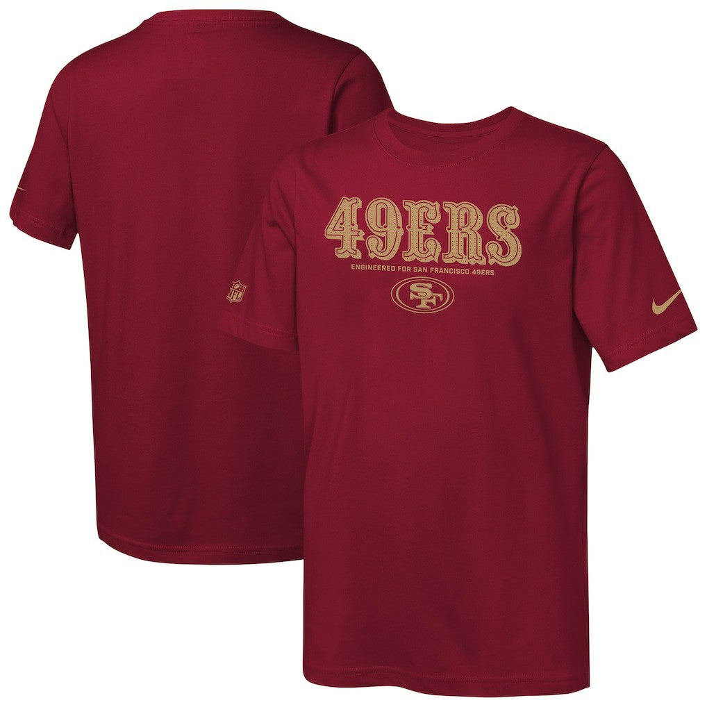 San Francisco 49ers Youth Sideline Team Issue T-Shirt | NFL Outlet