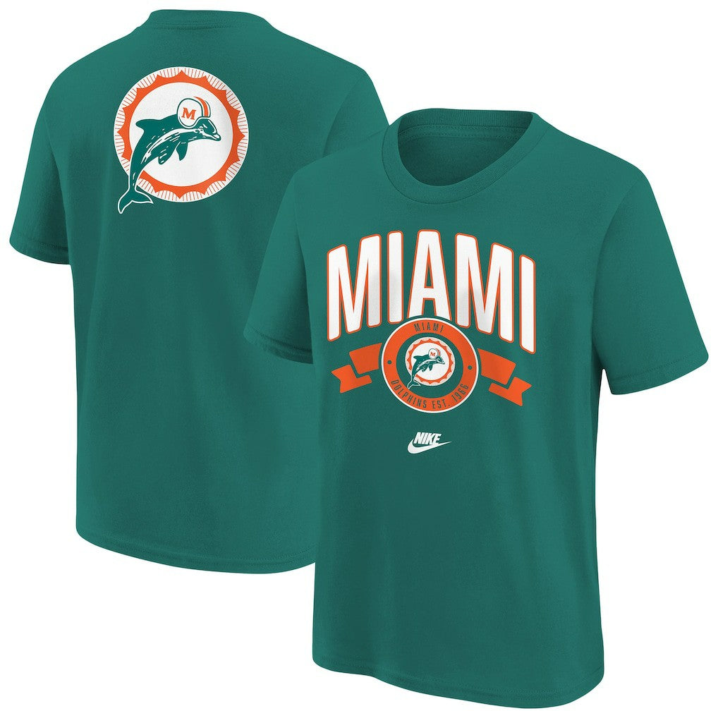 Miami Dolphins Youth Rewind Front & Back Essential T-Shirt | NFL On sale