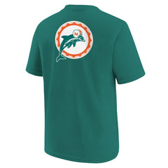 Miami Dolphins Youth Rewind Front & Back Essential T-Shirt | NFL On sale