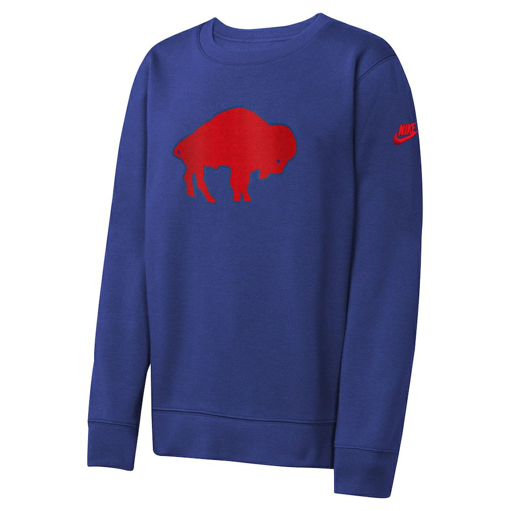 Buffalo Bills Youth Rewind Essential Pullover Crewneck Sweatshirt | NFL New