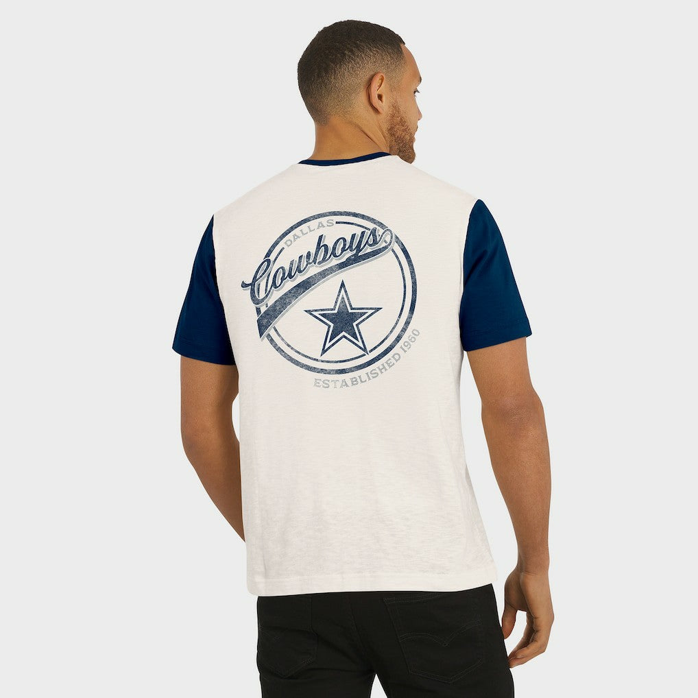 Dallas Cowboys Darius Rucker Collection Henley Colorblock Slub Pocket T-Shirt | NFL New