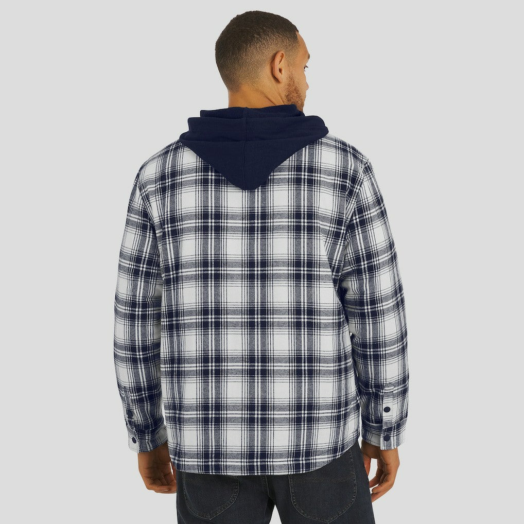 Dallas Cowboys Darius Rucker Collection Plaid Flannel Quilted Full-Snap Hooded Shacket | NFL Outlet