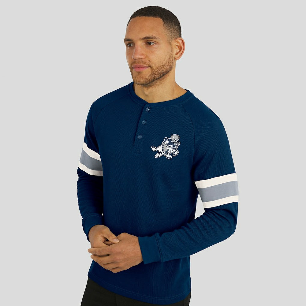 Dallas Cowboys Darius Rucker Collection Waffle-Knit Raglan Long Sleeve Henley T-Shirt | NFL Discount
