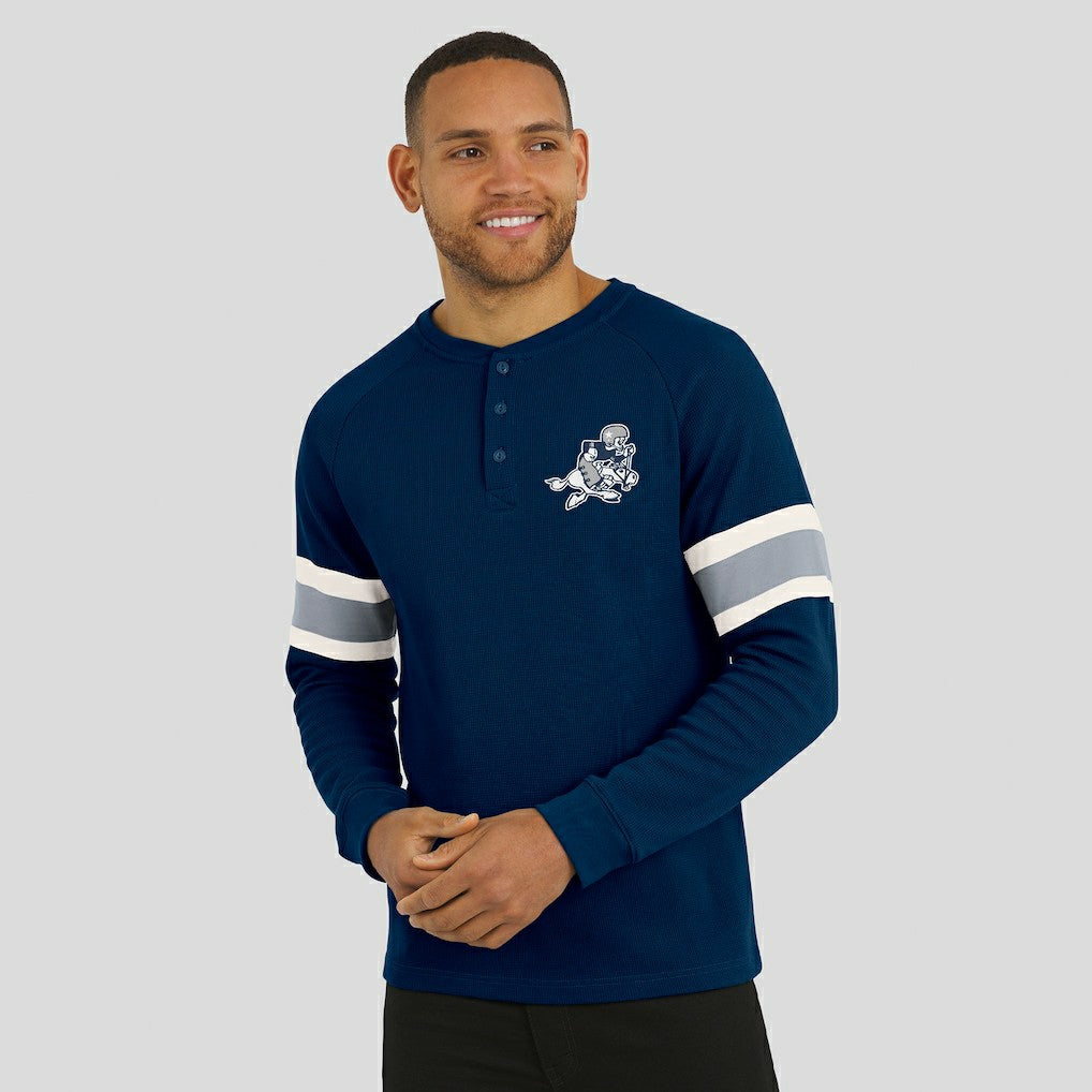 Dallas Cowboys Darius Rucker Collection Waffle-Knit Raglan Long Sleeve Henley T-Shirt | NFL Discount