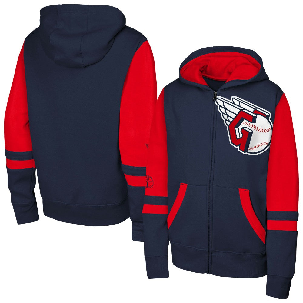 Cleveland Guardians Outerstuff Youth Stadium Colorblock Full-Zip Hoodie - MLB Hoodies