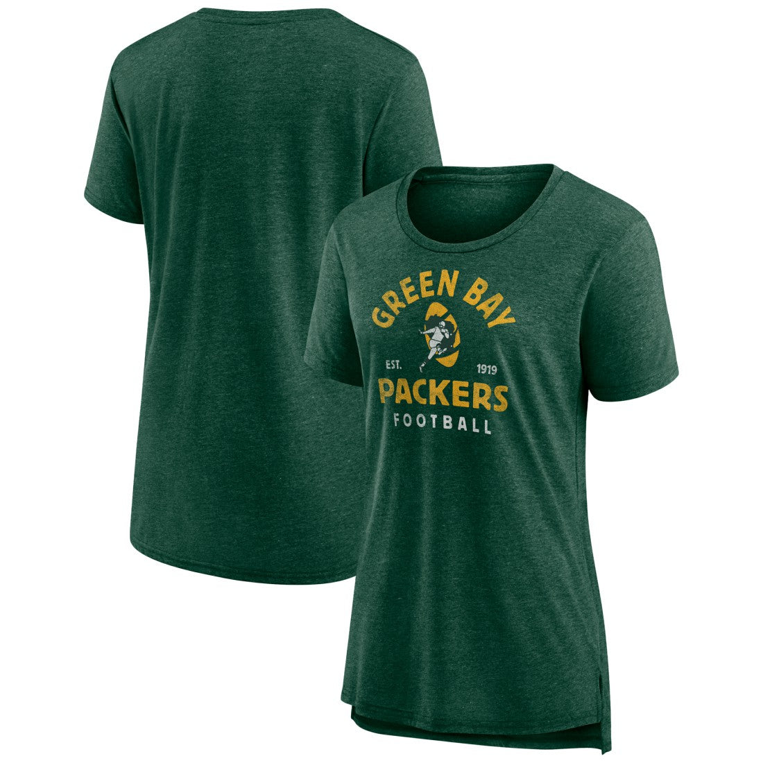 Green Bay Packers Women's Vintage Arch Tri-Blend T-Shirt | NFL Online