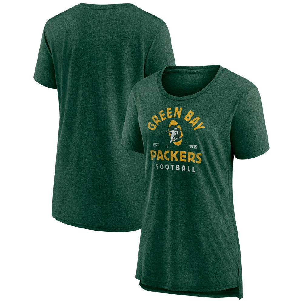 Green Bay Packers Women's Vintage Arch Tri-Blend T-Shirt | NFL Online
