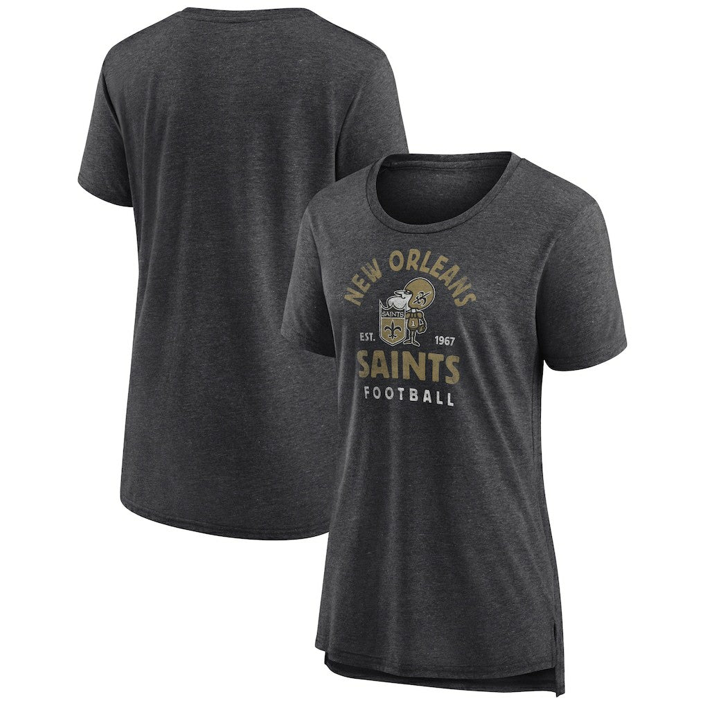 New Orleans Saints Women's Vintage Arch Tri-Blend T-Shirt | NFL New