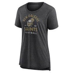 New Orleans Saints Women's Vintage Arch Tri-Blend T-Shirt | NFL New