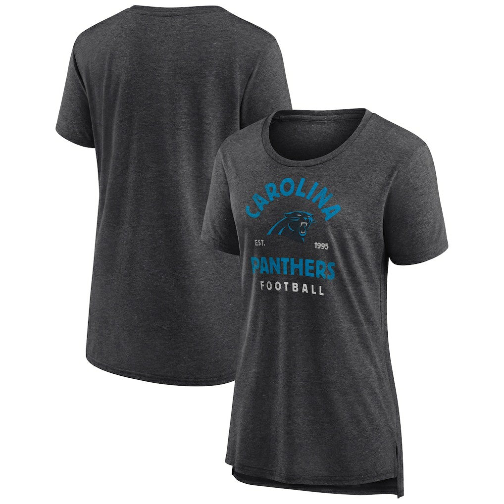 Carolina Panthers Women's Vintage Arch Tri-Blend T-Shirt | NFL Outlet