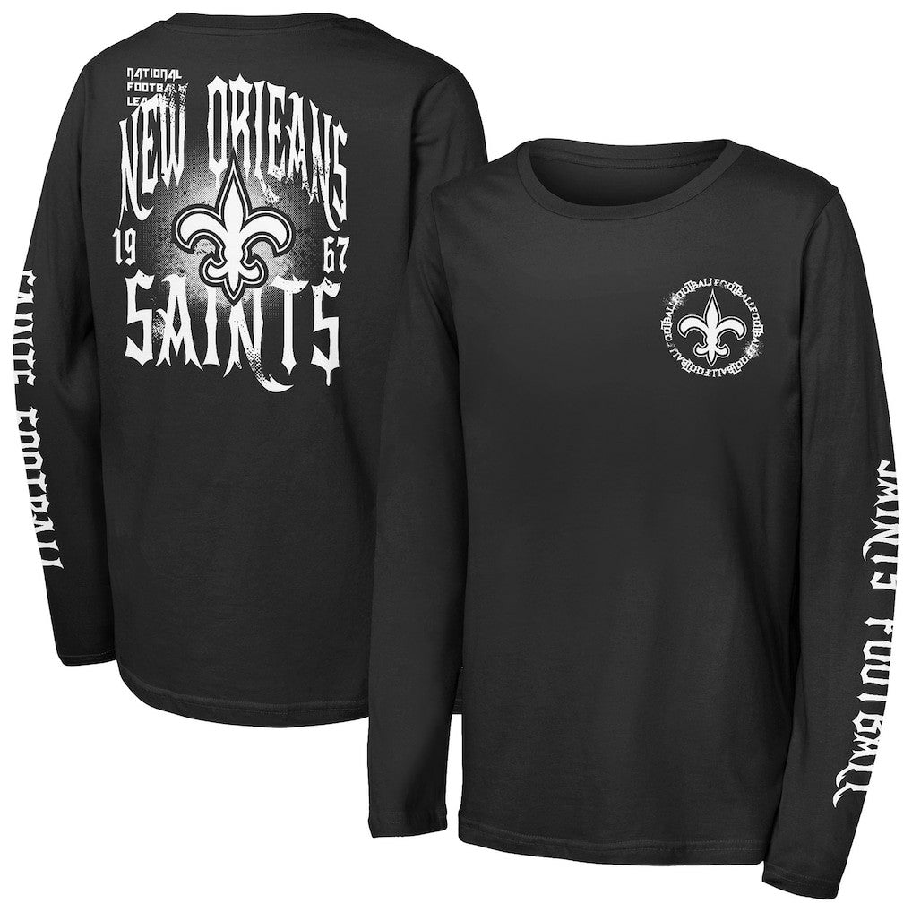 New Orleans Saints Outerstuff Youth Rumble Long Sleeve T-Shirt | NFL New