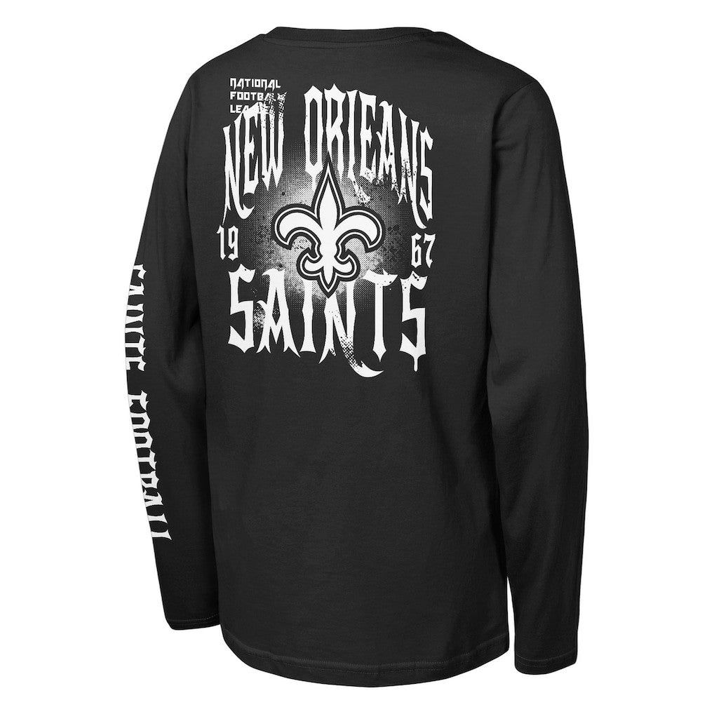 New Orleans Saints Outerstuff Youth Rumble Long Sleeve T-Shirt | NFL New