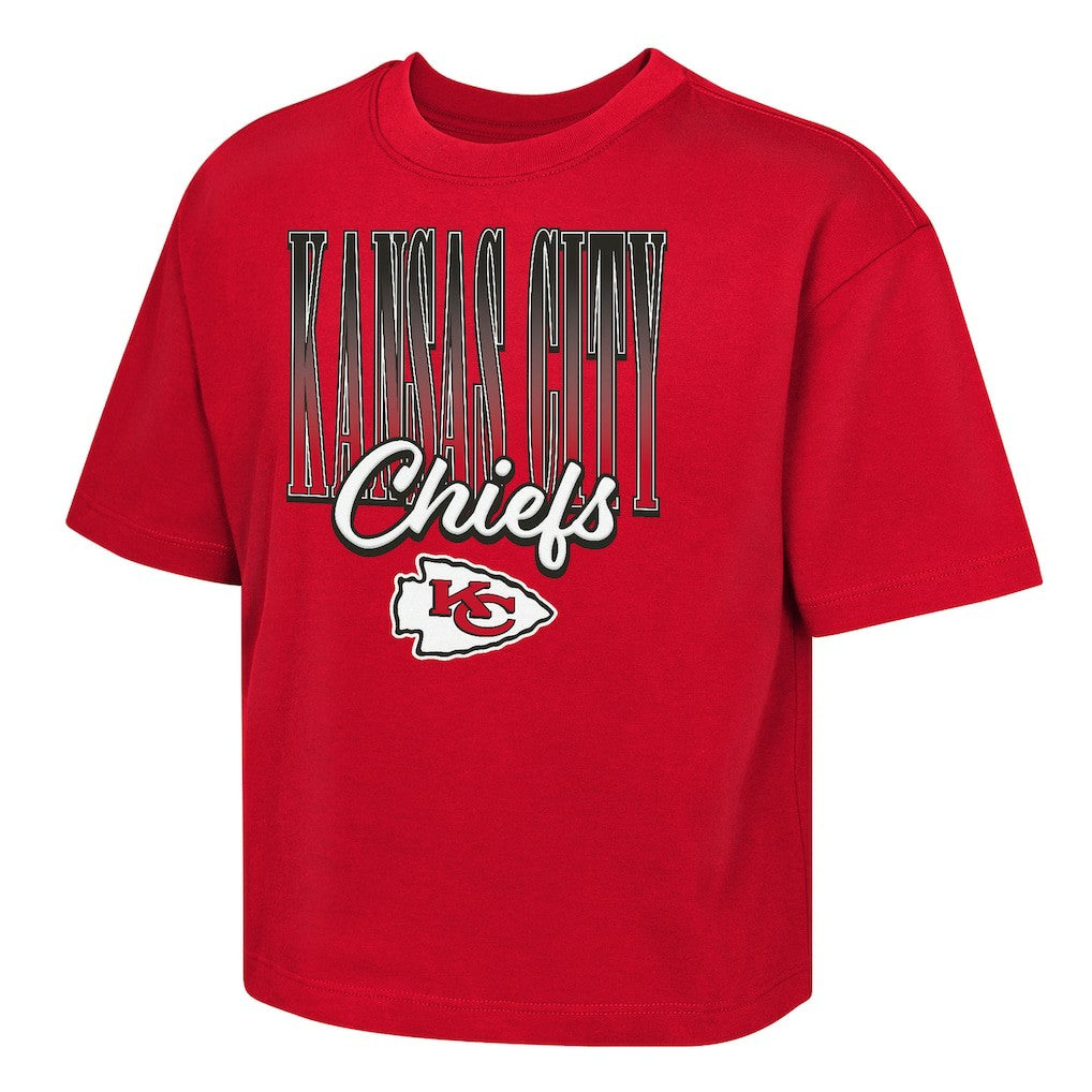 Kansas City Chiefs Outerstuff Girls Youth Big City Boxy T-Shirt | NFL Discount