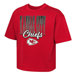 Kansas City Chiefs Outerstuff Girls Youth Big City Boxy T-Shirt | NFL Discount