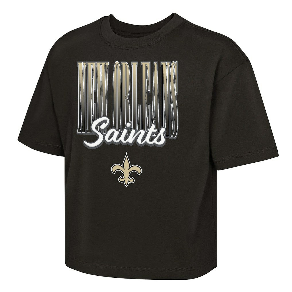 New Orleans Saints Outerstuff Girls Youth Big City Boxy T-Shirt | NFL Sale