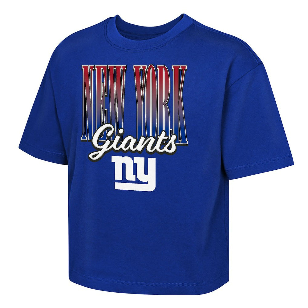 New York Giants Outerstuff Girls Youth Big City Boxy T-Shirt | NFL Hot