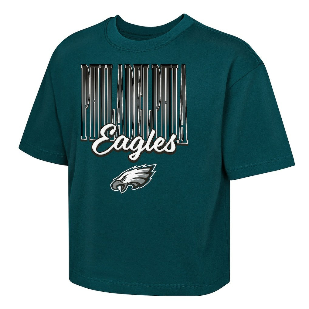 Philadelphia Eagles Outerstuff Girls Youth Big City Boxy T-Shirt | NFL New