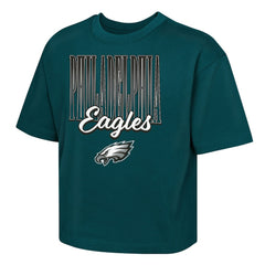 Philadelphia Eagles Outerstuff Girls Youth Big City Boxy T-Shirt | NFL New
