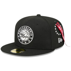 Black Philadelphia 76ers x Alpha Industries 59FIFTY Fitted Hat | NBA
