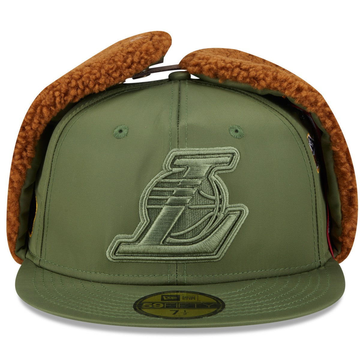 Olive Los Angeles Lakers x Alpha Industries Dog Ear 59FIFTY Fitted Hat | NBA