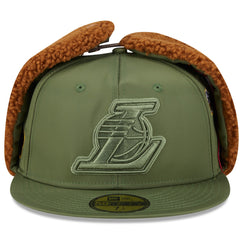 Olive Los Angeles Lakers x Alpha Industries Dog Ear 59FIFTY Fitted Hat | NBA